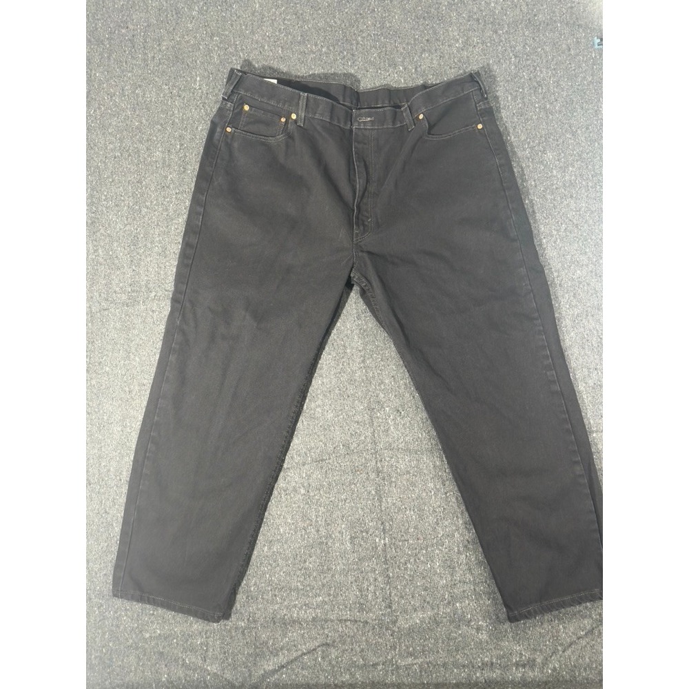 Levis 550 Jeans Mens Size 48X30 Relaxed Fit Straight Leg Black Black